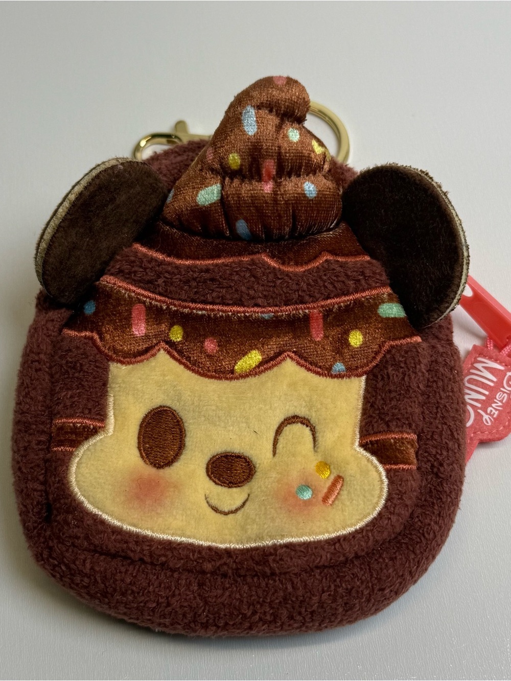 Disney Munchlings Mickey Mocha Cupcake Backpack Keychain Coin Purse Bag Charm